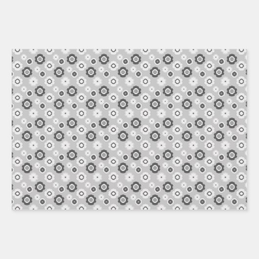 Botanisches Blumenmuster Geschenkpapier Set (Vorderseite 2)