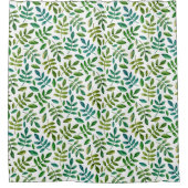 Botanisches Blumenmuster im Wasserfarbenbereich Duschvorhang (Vorderseite)