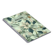 Botanisches Blumenmuster-Schreibheft Notizblock (Rechte Seite)