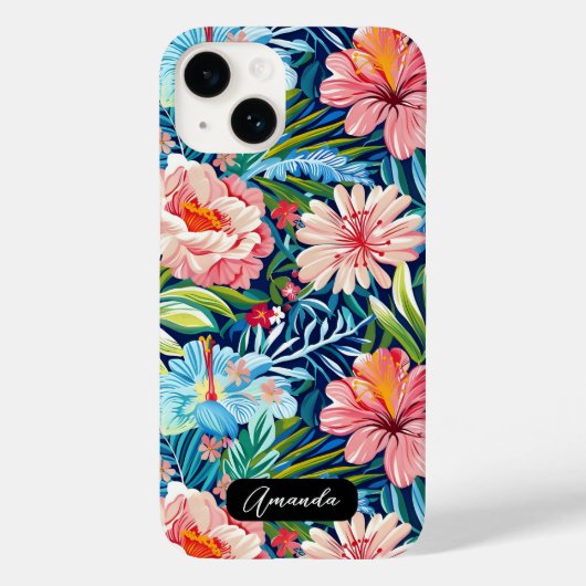 Botanisches Blumenmuster Sommerblumen Case-Mate iPhone Hülle (Rückseite)
