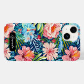 Botanisches Blumenmuster Sommerblumen Case-Mate iPhone Hülle (Rückseite (Horizontal))