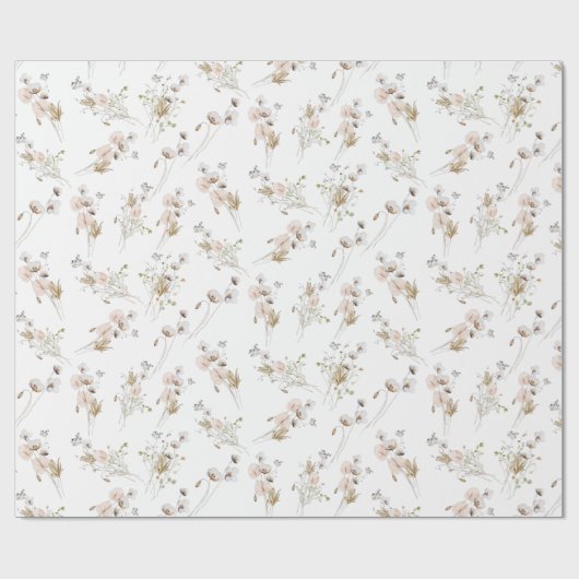 Botanisches Blumenpapier Geschenkpapier (Flach)