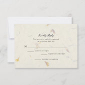 Botanisches Blumenpapier Moderne Hochzeit RSVP Karte (Vorderseite)