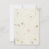 Botanisches Blumenpapier Moderne Hochzeit RSVP Karte (Rückseite)