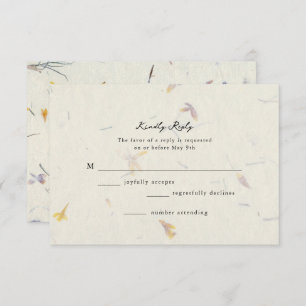 Botanisches Blumenpapier Moderne Hochzeit RSVP Karte