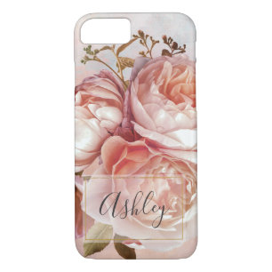 BOTANISCHES BLUMENpfingstrose Namen-Monogramm Case-Mate iPhone Hülle