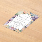 Botanisches Blumenskript-Brautparty Acryleinladungen (Ablage )