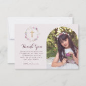 Botanisches Blumenstrauß-Foto Dankeskarte (Vorderseite)