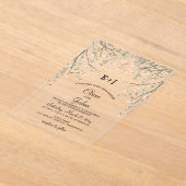 Botanisches Blütenrosa Blumenzehen Acryleinladungen (Ablage )