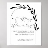 Botanisches Bogenrennen Erwärmung Hochzeitssymbol Poster (Vorne)