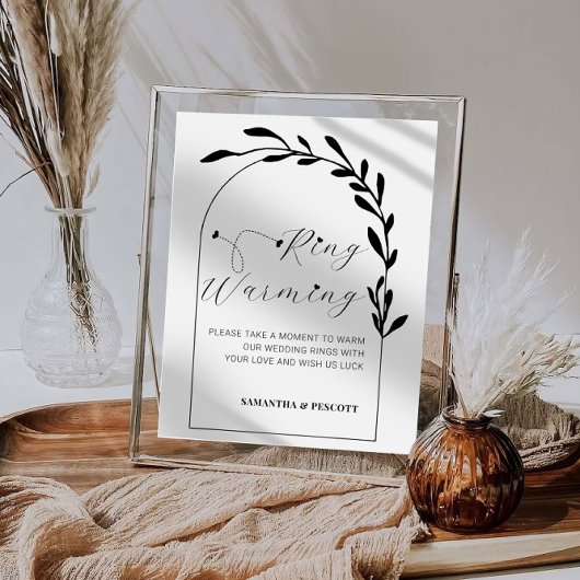 Botanisches Bogenrennen Erwärmung Hochzeitssymbol Poster