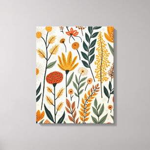 Botanisches Boho-Blumen-Pflanzen-Design 390 Leinwanddruck