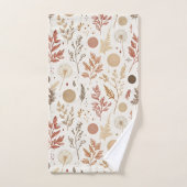 Botanisches Boho-Blumenmuster-Design 396 Badhandtuch Set (Handtuch)