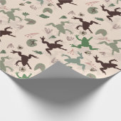 Botanisches Boho Frogs-Muster Geschenkpapier (Ecke)