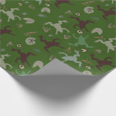 Botanisches Boho Frogs-Muster Geschenkpapier (Ecke)