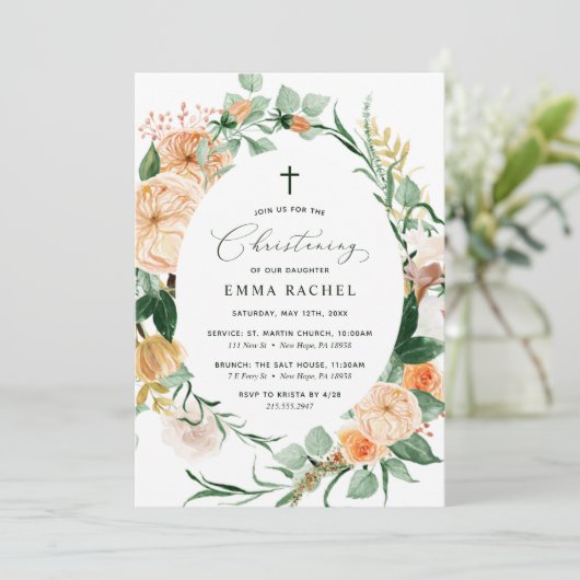 Botanisches Boho Greenerening Personalisiert Einladung (Stehend Vorderseite)