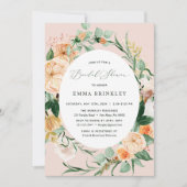 Botanisches Boho Greenery Blush Pink Brautparty Einladung (Vorderseite)