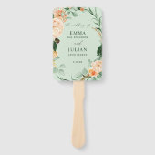Botanisches Boho Greenery Sage Green Wedding Progr Fächer (Vorderseite)