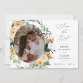 Botanisches Boho Greenery Sage Grünes neutrales Fo Save The Date (Vorderseite)