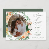 Botanisches Boho Greenery Sage Grünes neutrales Fo Save The Date (Vorne/Hinten)