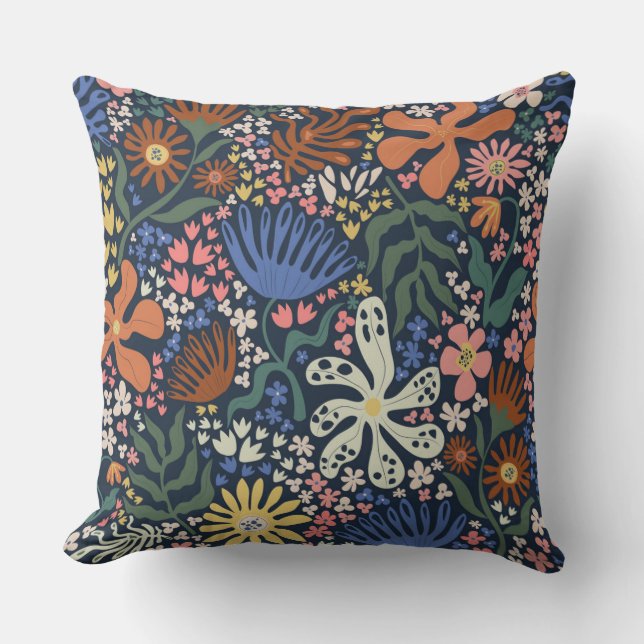 Botanisches Boho-Kissen Kissen (Vorderseite)