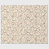 Botanisches Boho Muster Elegantes Wrapping Paper R Geschenkpapier (Flach)