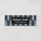 Botanisches Boho Muster Mini Visitenkarte (Vorderseite)