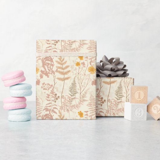 Botanisches Boho Muster-Umschlagpapier Roll Geschenkpapier (Babyparty)