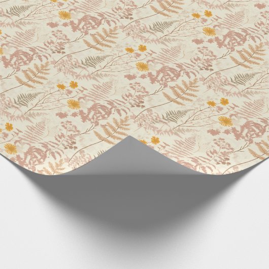 Botanisches Boho Muster-Umschlagpapier Roll Geschenkpapier (Ecke)