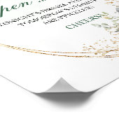 Botanisches Boho-Open-Bar-Wasserfarben-Schild 8x10 Poster (Ecke)