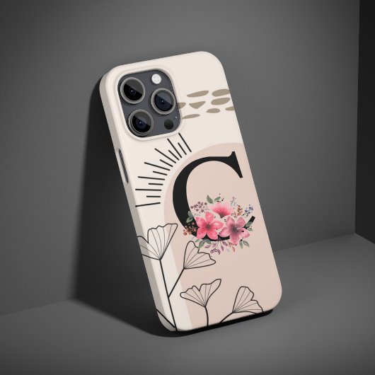 Botanisches Boho Retro mit Name 1. Hauptstadt C Case-Mate iPhone Hülle