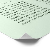 Botanisches Boho Sage Blumenzettel Poster (Ecke)