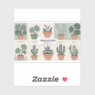 Botanisches Boho Sticker Set - 12 Minimalistische 