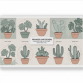 Botanisches Boho Sticker Set - 12 Minimalistische (Vorderseite)