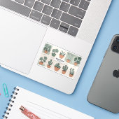 Botanisches Boho Sticker Set - 12 Minimalistische (Laptop mit iPhone)