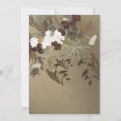 Botanisches Bouquet Rustikales Bouquet Einladung (Rückseite)
