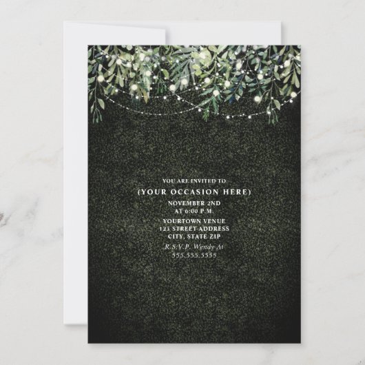 Botanisches Boxwood-Party Einladung (Vorderseite)