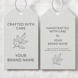 Botanisches Branding für kleine Unternehmen Minima Geschenkanhänger