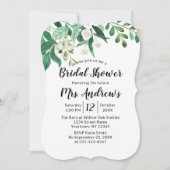 Botanisches Brautparty an der frischen Foliage Einladung (Vorderseite)