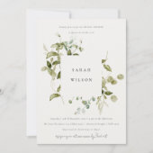 Botanisches Brautparty aus Blättern Einladung (Vorderseite)