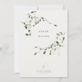 Botanisches Brautparty aus Blättern Einladung (Rückseite)
