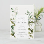 Botanisches Brautparty aus Blättern Einladung (Stehend Vorderseite)