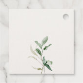 Botanisches Brautparty aus Blättern Geschenkanhänger (Rückseite)