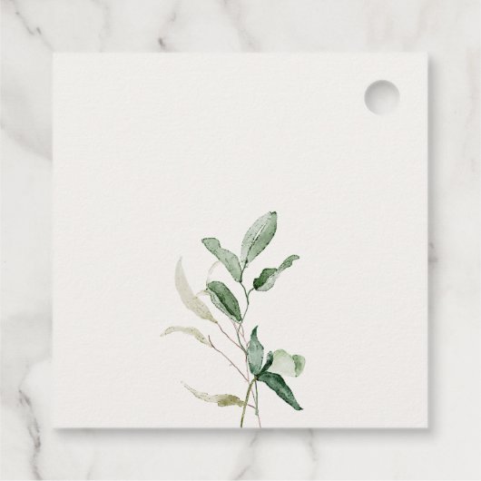 Botanisches Brautparty aus Blättern Geschenkanhänger (Rückseite)