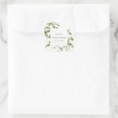 Botanisches Brautparty aus Blättern Quadratischer Aufkleber (Tasche)