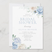 Botanisches Brautparty aus Weiß und Bläschen Einladung (Vorderseite)