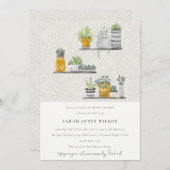 Botanisches Brautparty aus Zierblättern Einladung (Vorne/Hinten)