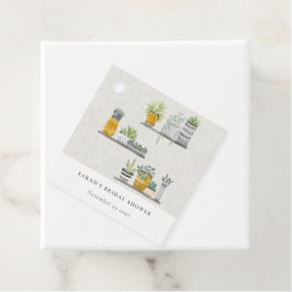 Botanisches Brautparty aus Zierblättern Geschenkanhänger