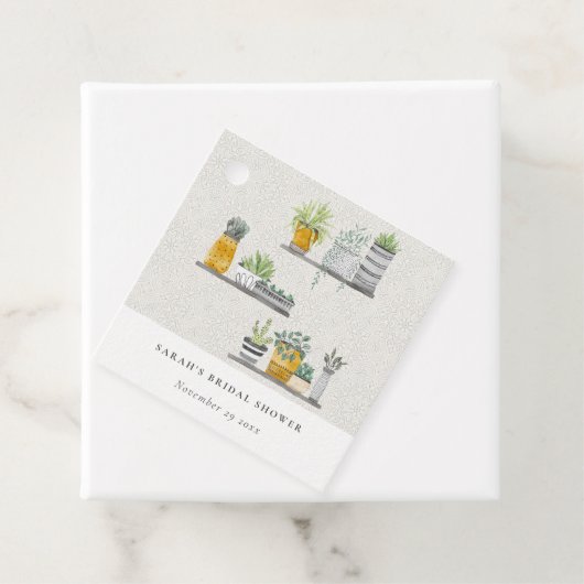 Botanisches Brautparty aus Zierblättern Geschenkanhänger (Beispiel)