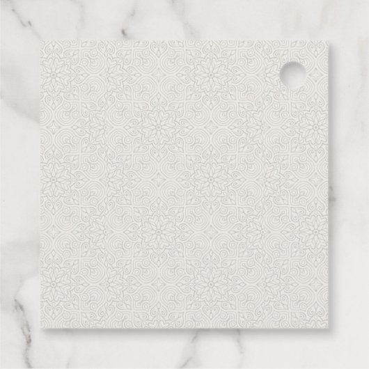 Botanisches Brautparty aus Zierblättern Geschenkanhänger (Rückseite)